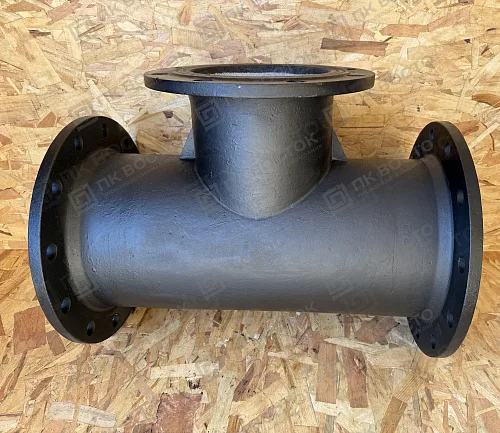 Тройник фланцевый ТФ чугунный Ду 600х600 мм Ру10